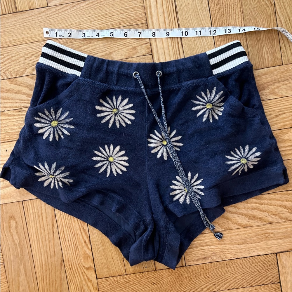 Splendid x Margherita |daisy terry beach shorts|drawstring|towel|made in USA